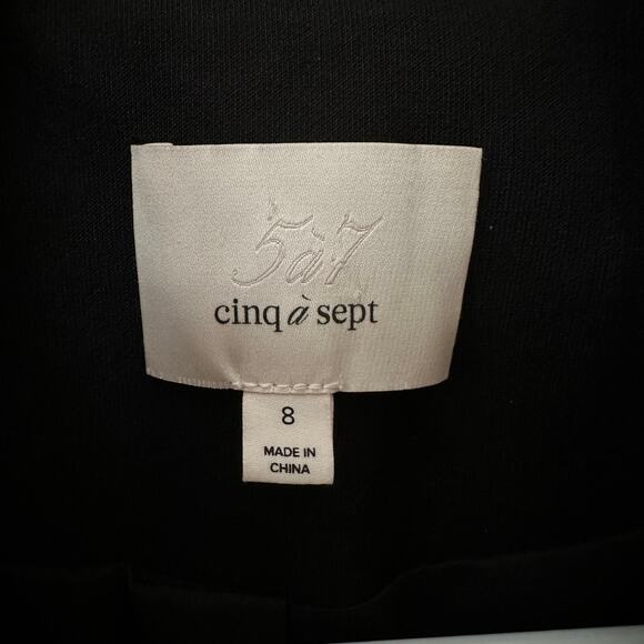 Cinq‎ à Sept- Kym Zipper Cuff Blazer Black Size 8 Formal Corporate Interview - Picture 6 of 14